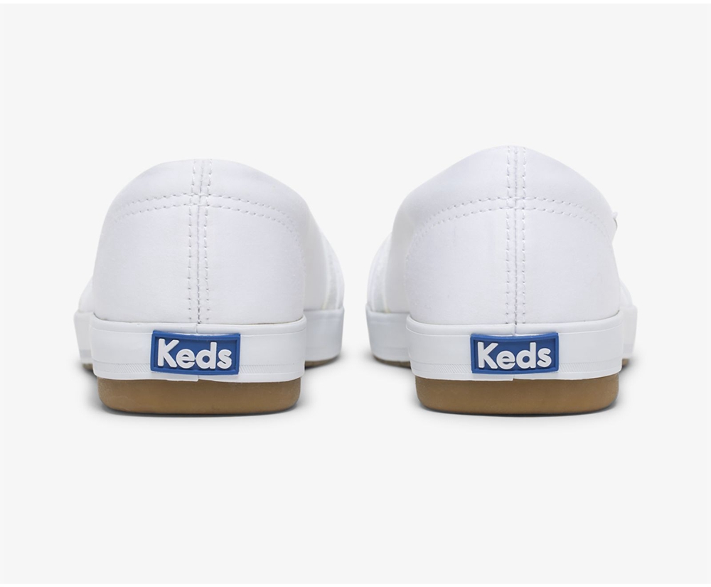 Slip Ons Keds Mujer Blancas - Carmel - 564-CLSUTP